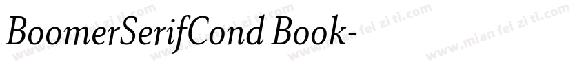 BoomerSerifCond Book字体转换